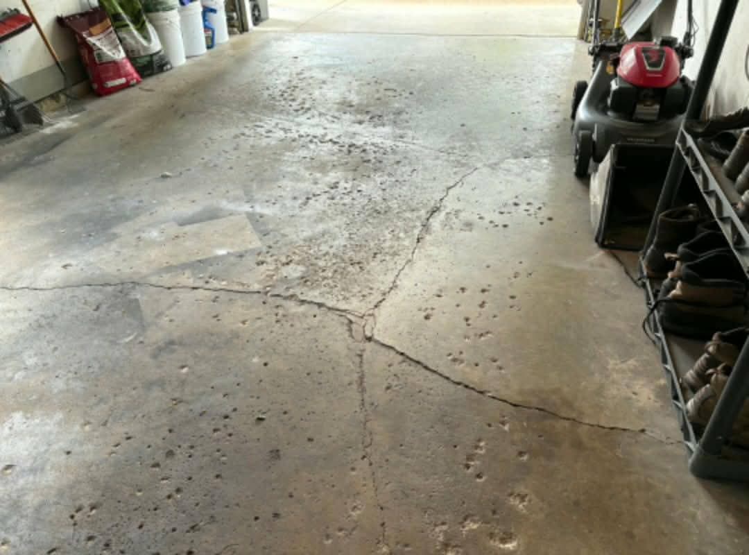 Concrete floor before coating